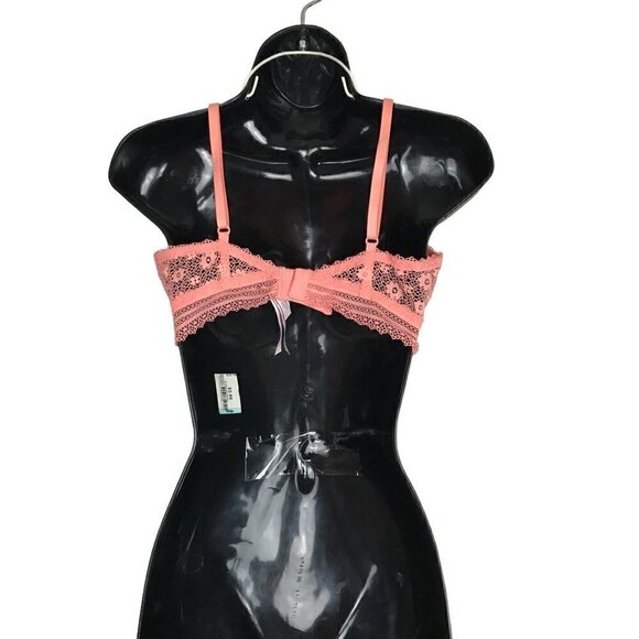 VICTORIA Secret  Lace Peach Bralette Size L - Picture 4 of 5